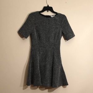 Bar III sz 4 fit flare dress leather zipper